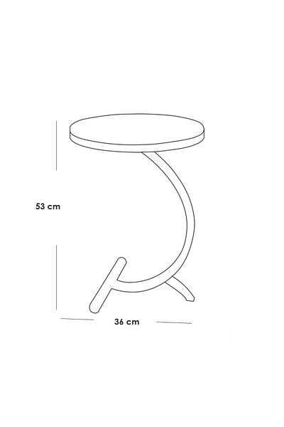Generico Side table 36 x 35 x 53 cm - black and white