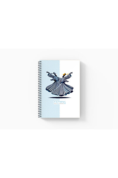 Yıldızistan A5 Cardboard Cover 1St Quality Spiral Line Notebook/Thematic Series No: 1 “Sûkunet” Faithful