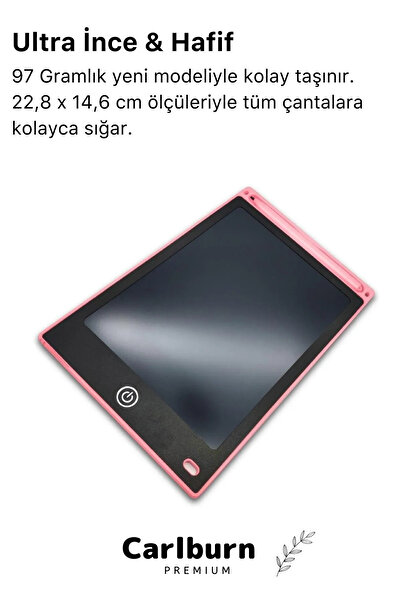 Ufak Tefek Şeyler Premium Lcd Ekranlı Kalemli Dijital Çizim Tableti Yazı Tahtası Boyama Resim Akıllı Tablet 8,5 Inç