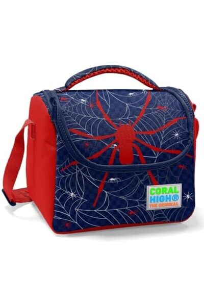 STOREMAX Sellbuyst High Navy Blue Red Spider Printed Boys Lunch Box Trendy 266450