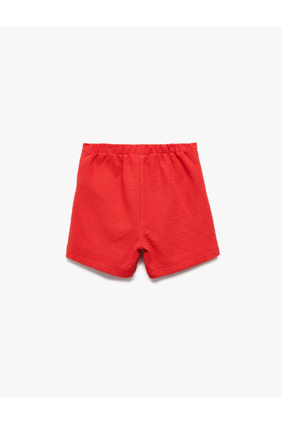 Koton Buttoned Pocket Detailed Tweed Shorts Skirt