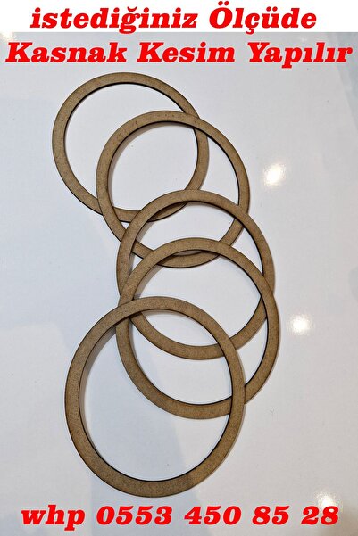 ÇUKUROVA ÜTÜ 39 Cm Çapında 5 Adet Kasnak Seti Ham Mdf Vidasız Düş Kapanı Ve M...