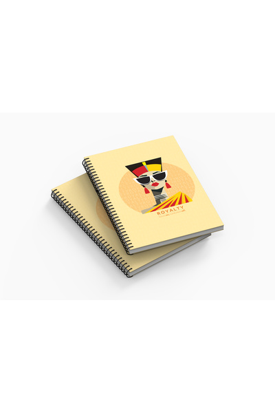 Kentsoylu A5 Cardboard Cover Spiral Line Notebook/ 96 Pages/Thematic Series No: 6“Free” Royalty