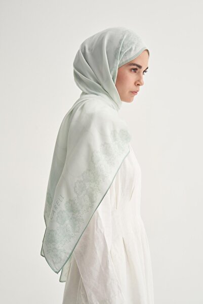 carell Φλοράλ Floral Monogram Φουλάρι Νερό Πράσινο