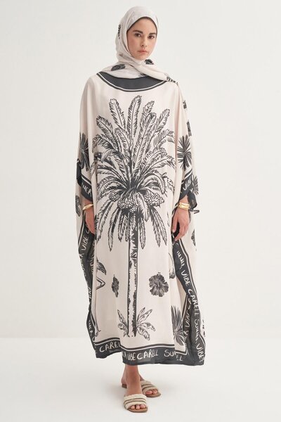 carell Noir Flush Kaftan Cream