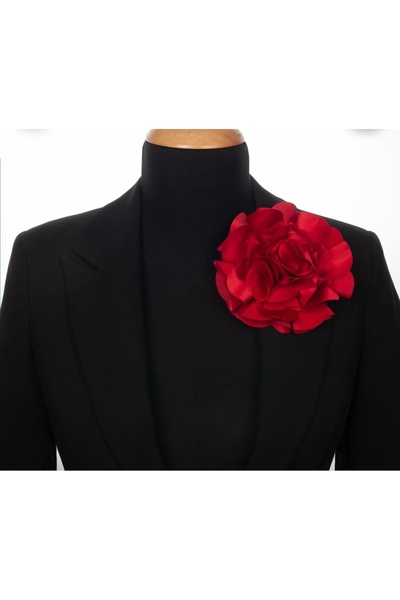 lemidor Kumaş Çiçek Broş - Blazer, Abiye ve Günlük Kombin İçin Şık Aksesuar Y...