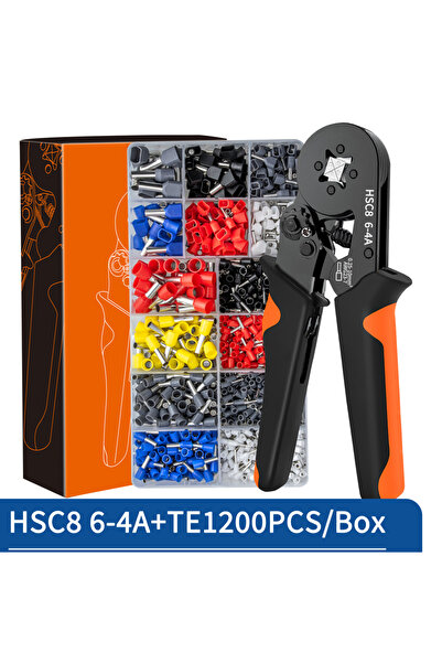 Choice5 HSC8 6-4A TE1200PCS طرف تجعيد أنبوبي، كماشة تجعيد متعددة HSC86-4/6 مر...