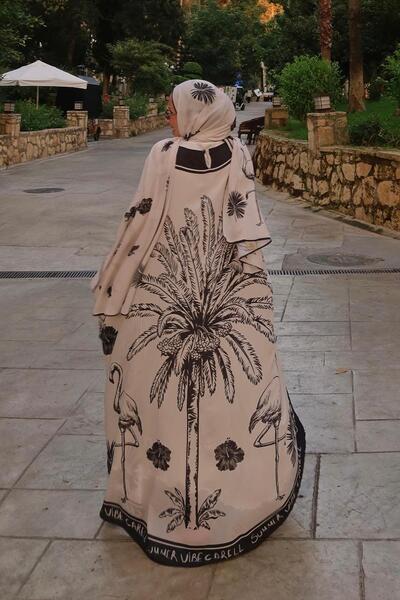 carell Feyza hakyemez's choice noir flush kaftan cream