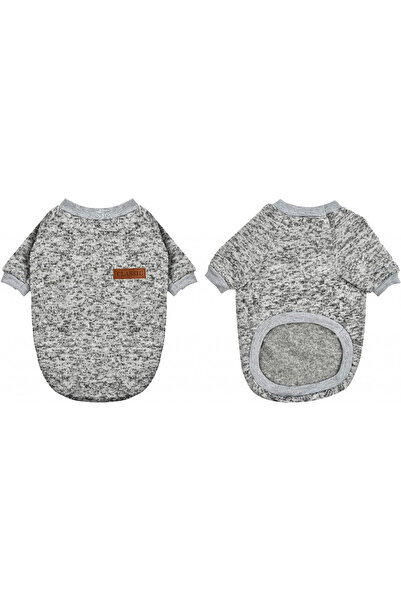 Niumowang pulover pentru câini/pisici, bumbac/poliester, gri, mărimea S