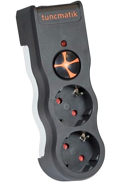 AC BOX Tsk19022 Surge Protective Sockets, Black, 2-Piece 1050 Joule Ac Box 861931