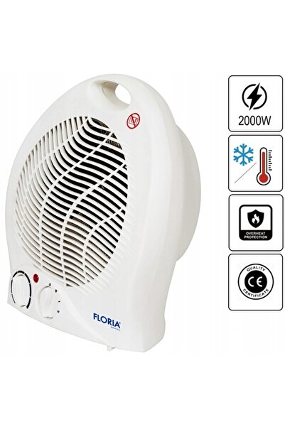 Floria Aeroterma ZLN-6171, Alb Putere 2000W, Protectie supraincalzire, Termostat reglabil,