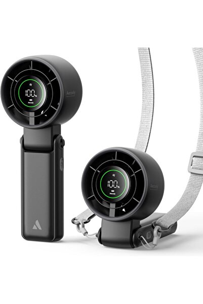 Aecooly مروحة محمولة 3 في 1، مروحة توربو محمولة صغيرة قابلة لإعادة الشحن عبر USB