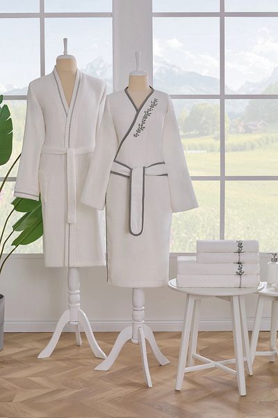 Özdilek Jarden Family Bathrobe Set
