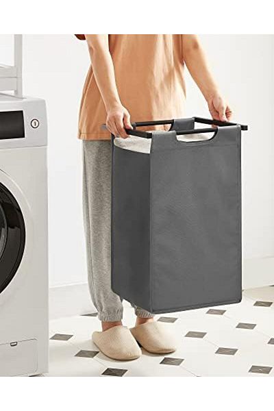 AC BOX Laundry Basket 2 Compartments, Shelf Laundry Bag, Laundry Box, Oxford Fabric Extension