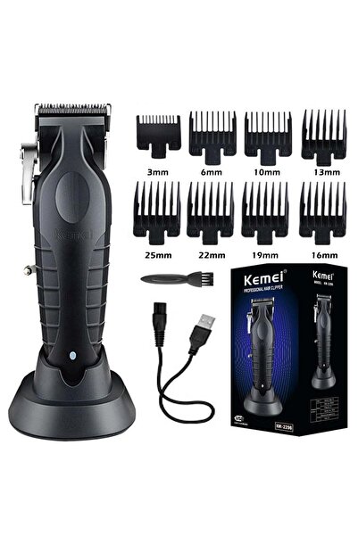 Kemei ماكينة قص الشعر اللاسلكية KM-2296، ماكينة تشذيب اللحية القابلة لإعادة ا...