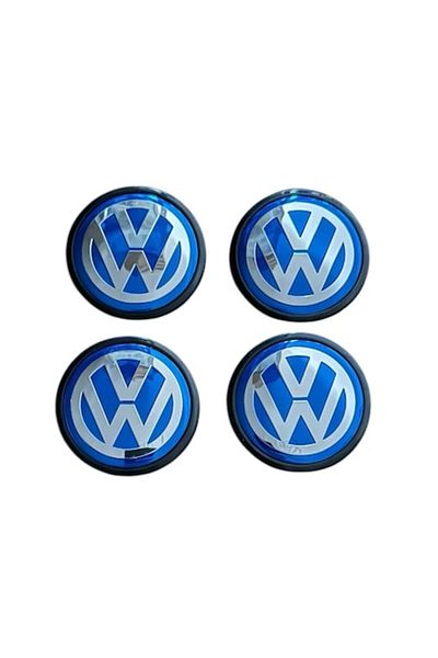 MAF Set 4 capace roti 65mm exterior, 56mm interior VW albastru compatibil/inlocuitor janta aliaj 3B76011
