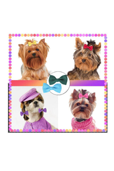 Hubjua Royal Cat Dog Hair Clip Pincer Buckle Bow Stylish Design 10Pcs(4cm)