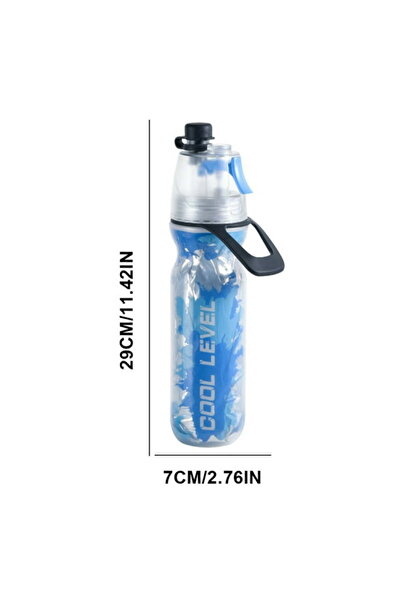 Yelajoy 500ml Cycling Cold Spray Cup with Straw Spray Cooling for Outdoor Sports Fitness