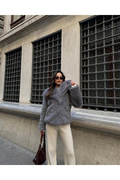 Viskosa Γυναικείο πουπουλένιο παλτό oversized – Μοντέρνα μόδα, άνετη εφαρμογή...