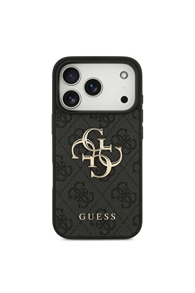 Guess جراب جلدي من البولي يوريثان مع شعار 4G كبير وشعار كلاسيكي، تصميم رفيع ل...