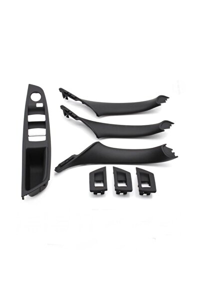 MAF Set manere interior fata spate stadard, ornament butoane, Compatibil BMW seria 5 F10/F11, 2009-2017,