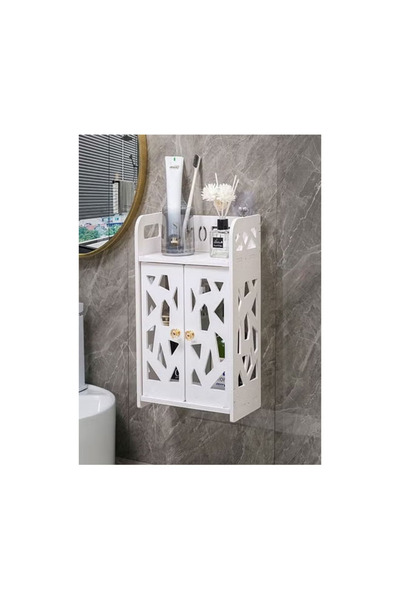 Raffine e 1-Piece Household Multipurpose Storage Cabinet Bathroom Storage Shelf Storage Rack White