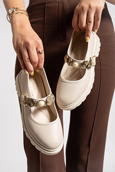 Genetti MONA Золота пряжка з каменем Детальна зручна модель жіночих лоферів на щодень