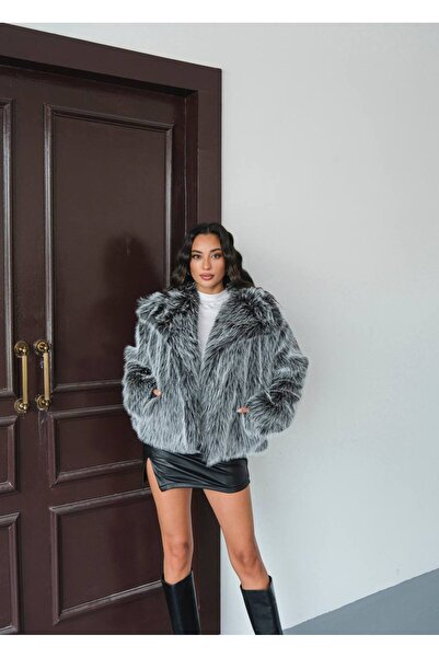 Bak'ap Palton premium din blană artificială