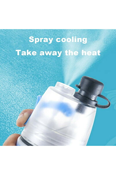 Yelajoy 500ml Cycling Cold Spray Cup with Straw Spray Cooling for Outdoor Sports Fitness