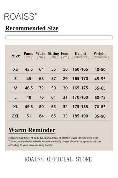 ROAISS Men's Spring/Summer Fog Color Scheme Basic Shorts, Street Loose Fashion Brand Pants For Men