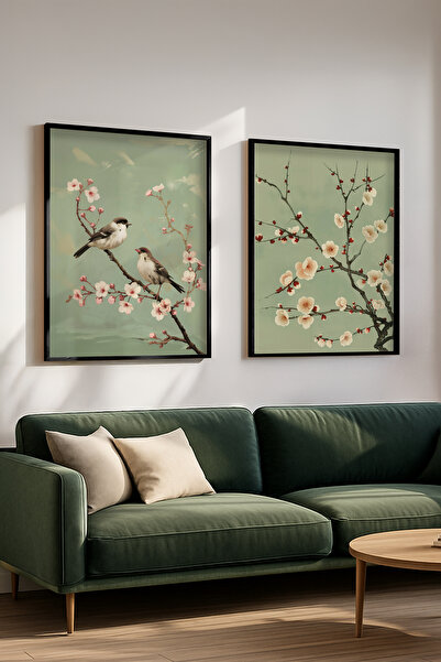 STARYUNA Set de picturi vintage duble cu efect de pictură în ulei cu flori și...