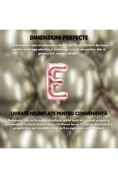 SDEPOT SDEPOT metallic foil balloon, letter L, rose gold, 40 cm