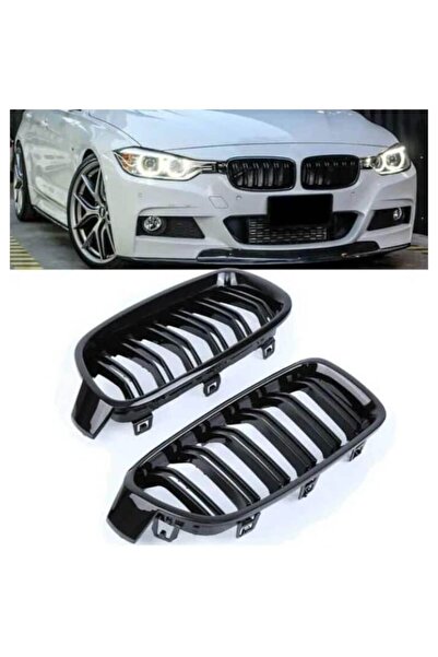 GizMondo SET Grile Nari Duble M Design Compatibile cu: BMW seria 3 F30/F31 2011-2018 Negru Lucios