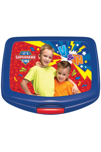 Vlad & Niki صندوق غداء مستطيل عالي الجودة ومتين للأطفال