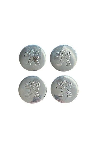 Peugeot Set 4 capace roți 56,5 mm argintii, compatibile/înlocuitoare jante din aliaj