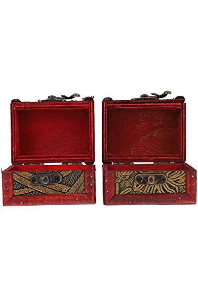 Sunmostar Set 2 Jewelry Boxes, Sunmostar, Wood, Red