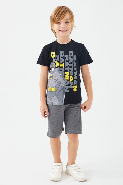 Batman Yellow Hero Black Boy Bermuda Suit