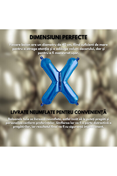 SDEPOT Balon folie SDEPOT, litera D, albastru, 40 cm