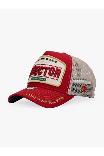 RustandRich Women Men Red Trucker Hat Professional Collection Director