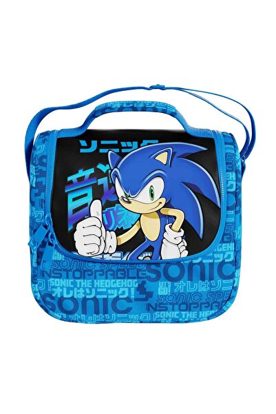 Sonic The Hedgehog Desenli Mavi Beslenme Çantası 3106