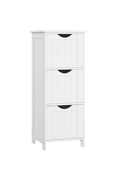 VASAGLE Dulap de baie, 3 sertare, 30x32x81 cm, alb