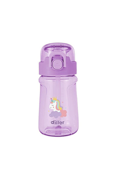 DILLER Tritan Pipetli Çocuk Matara Mor 550 ml