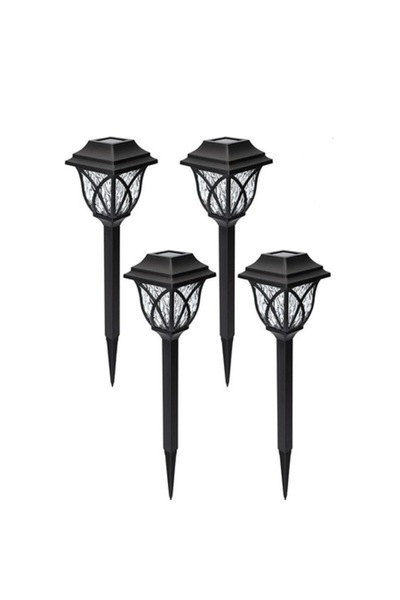 Welora Set 4 x lampa solara felinar LED 43 cm patrate, pentru terasa, alee sa...