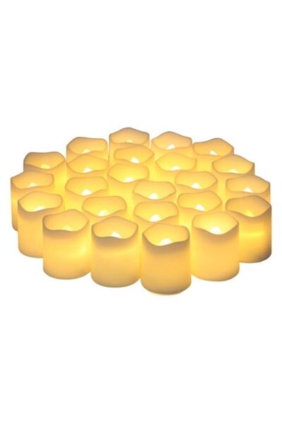 Cozevdnt Set 24 LED Candles, Cozevdnt, Plastic, White