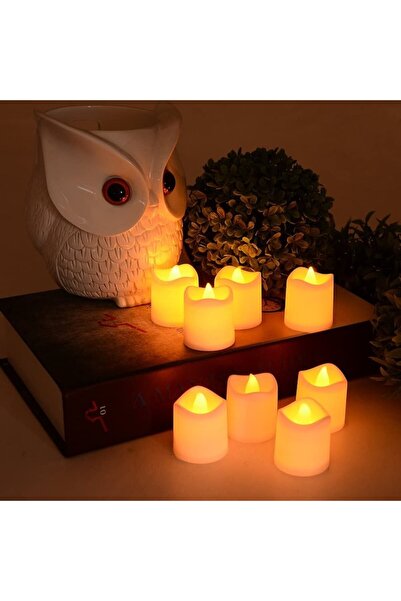 OEM Set 24 lumânări LED, plastic, alb