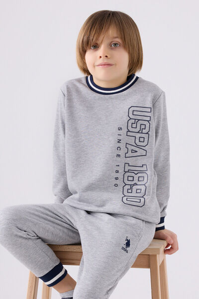 U.S. Polo Assn. U.S. Polo Assn Erkek Çocuk Gri Melanj Eşofman Takımı