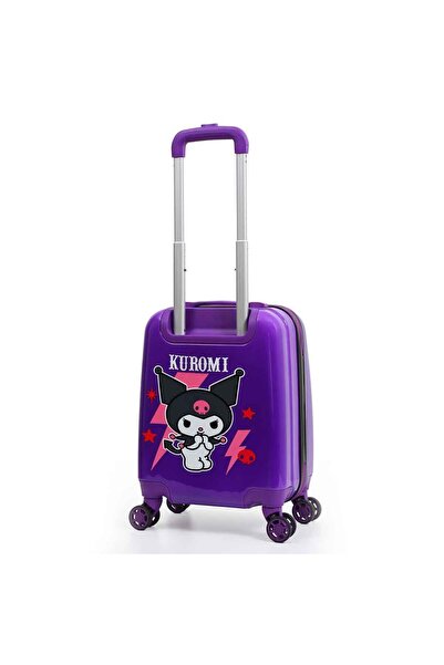 kuromi Desenli Mor Çekçekli Valiz 2987