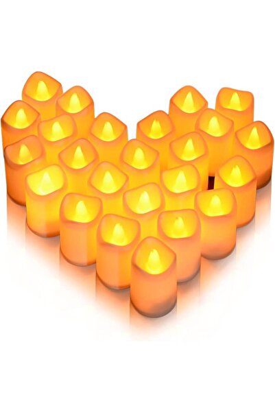 OEM Set 24 lumânări LED, plastic, alb