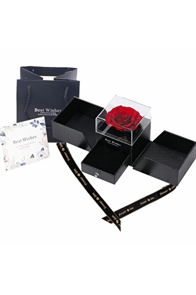 OEM Săpun Trandafir, EZGETOP®, În Cutie Tip Sertar Pentru Accesorii Universale De Bijuterii, Pungă Cadou, Negru