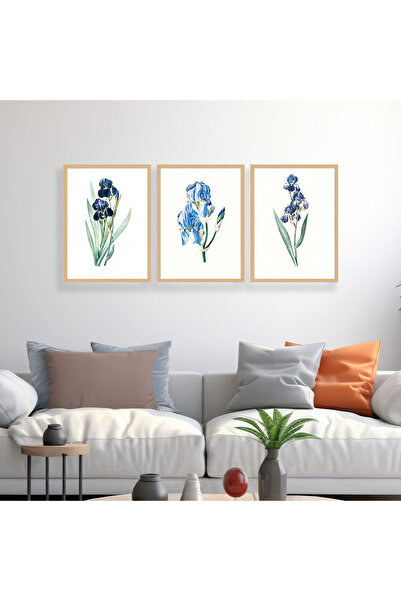 woodsia Set de pictură din lemn MDF cu aspect cadru 3 piese UCMD SET1077